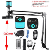 YIZHAN 48MP Digital Microscope 4K Video Recording USB HDMI Industrial Microscope Camera 150X C-mount Lens with Foldable Stand for Soldering